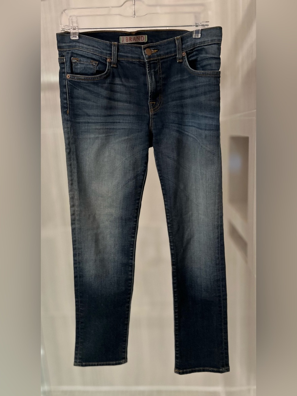 J Brand Rad Slim Straight Leg Jeans Dark Wash Faded Stretch Denim